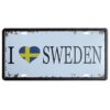 Biển số retro 30x15cm - I Love Sweden YC-9008