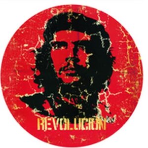 Tranh thiếc tròn dập nổi 30x30cm