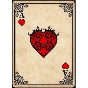 Tranh thiếc Quân bài Poker 30x20cm Con Ách Cơ 2 - CP23-AH2