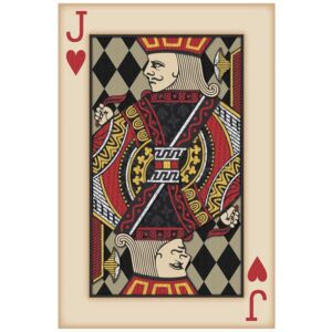 Tranh thiếc Quân bài Poker 30x20cm Con Bồi Cơ 1 - CP23-JH1