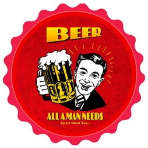Nắp chia bia 40cm Beer All a Man Needs D40-35