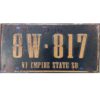 Biển số retro 30x15cm - NY Empire State 8W 817 - JK-313