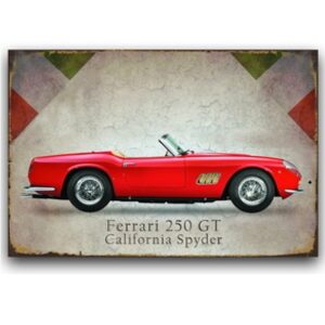 Tranh thiếc xe hơi retro 40x30cm - Ferrari 250 GT YC34-10457