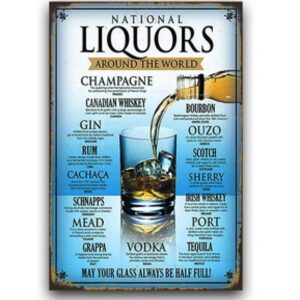 Tranh rượu retro 30x40cm - National Liquors  YC34-16106