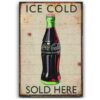 30x20cm - Ice Cold Coca Cola - Sold Here YC23-1613