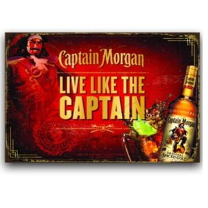 40x30cm - Captain Morgan, Live Like the Captain  YC34-1894