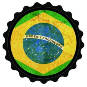 Nắp phén 35cm Ordem E Progresso cờ Brasil YC-282