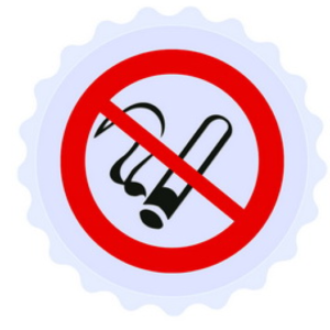 Nắp ve 35cm No smoking (Cấm Hút Thuốc) YC-299
