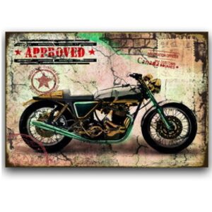Tranh xe motor retro vintage 40x30 - Approved YC34-461