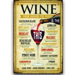 Tranh thiếc retro 30x40cm - This Wine From Around  The World  YC34-478
