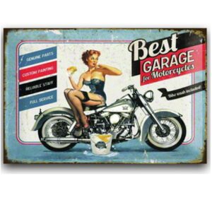 Tranh thiếc retro 30x40cm - Best Garage for Motor Cycle YC34-6484
