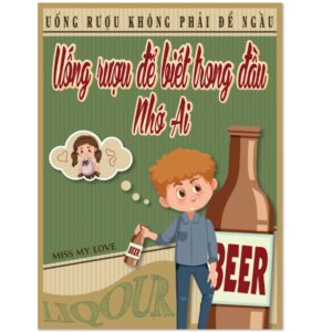 Tranh Bia tiếng Việt Vui 20x30cm - Nhớ Ai? - CB23-834
