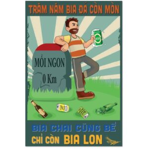 Tranh Việt Vui 40x30cm - Bia Lon  CB34-840