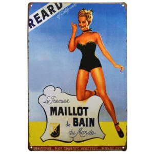 20x30cm - Le Premier Maillot de Bain du Monde KM23-708