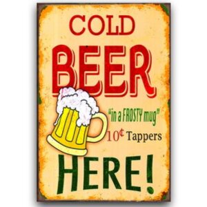 20x30cm - Cold Beer Here  YC23-11726