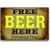20x30cm - Free Beer Here YC23-16423