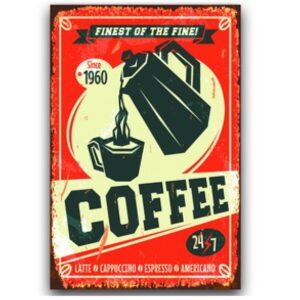 Tranh thiếc 20x30cm - Finest of the Fine Coffee  YC23-1687