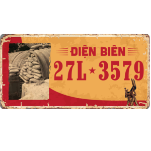 30x15cm Biển số xe Việt Nam decor - Điện Biên VN27