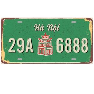30x15cm Biển số xe Việt Nam decor - Hà Nội  VN29