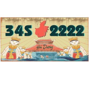 30x15cm Biển số xe Việt Nam decor - Hải Dương VN34