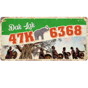 30x15cm Biển số xe Việt Nam decor - Dak Lak VN47