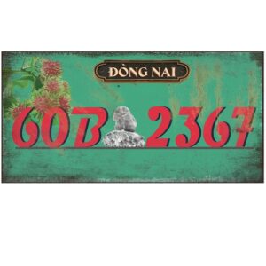 30x15cm Biển số xe Việt Nam decor - Đồng Nai VN60