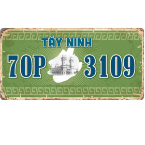 30x15cm Biển số xe Việt Nam decor - Tây Ninh VN70