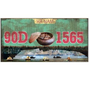 30x15cm Biển số xe Việt Nam decor - Hà Nam VN90