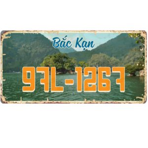 30x15cm Biển số xe Việt Nam decor - Bắc Kạn VN93