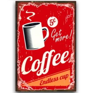 Tranh decor tường 30x40cm - Get More Coffee Endless Cup  YC34-15316