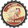 Nắp chai bia 35cm tiếng Việt - Tỏ Tình CNV-838