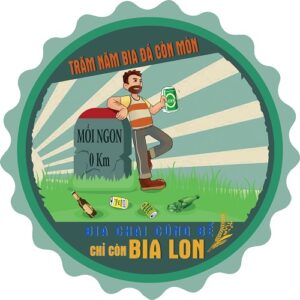Nắp chai bia 35cm tiếng Việt - Chỉ Còn Bia Lon CNV-840