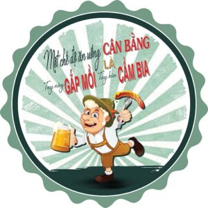 Nắp chai bia 35cm tiếng Việt - Chế Độ Ăn Uống Cân Bằng CNV-847