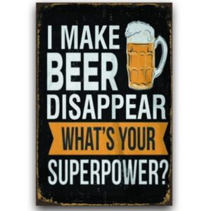 Tranh thiếc retro 30x20cm - What's Your SuperPower?  YC23-16104