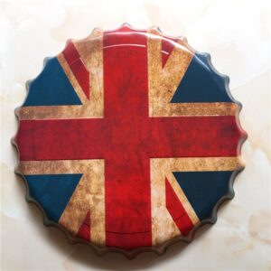 Nắp khoén 13cm decor - Cờ Anh (UK Flag) YC13-08