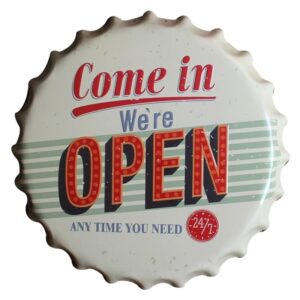 Nắp chai bia 13cm - We're Open YC13-12