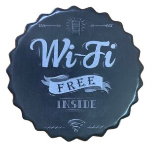 Nắp khoén 13cm trang trí - Wifi Free Inside 66 YC13-26