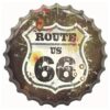 Nắp chai bia 13cm trang trí - Route 66 YC13-60