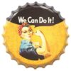 Nắp chai bia 13cm decor - We Can Do It! YC13-01