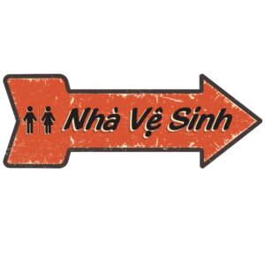 45x16cm Mũi tên Nhà Vệ Sinh  CMT-14a