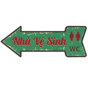 45x16cm Mũi tên Nhà Vệ Sinh  CMT-14b