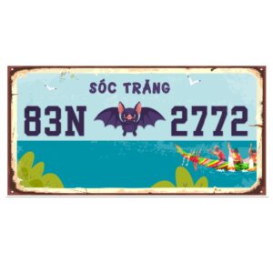 30x15cm Biển số xe Việt Nam decor - Sóc Trăng VN83