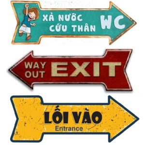 Mũi Tên Thiếc Dập Nổi 45x16cm trang trí