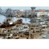 Tranh Sài Gòn xưa 30x20cm - thương cảng Bến Bạch Đằng  CP23-601