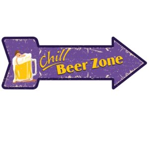 Mũi Tên Thiếc 45x16cm Chill Beer Zone  CMT-21a