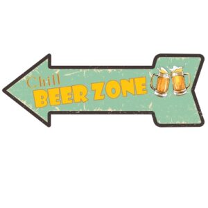Mũi Tên Thiếc 45x16cm Chill Beer Zone  CMT-21b