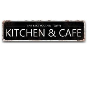 Tranh sắt retro 40x10cm Kitchen & Cafe  CT-021