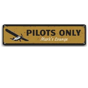 Tranh thiếc 40x10cm Pilot Only  CT-150