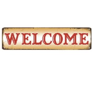 Biển thiếc 40x10 WELCOME  CT-204