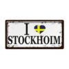 Biển số xe 30x15cm - I Love StockHolm NB-212
